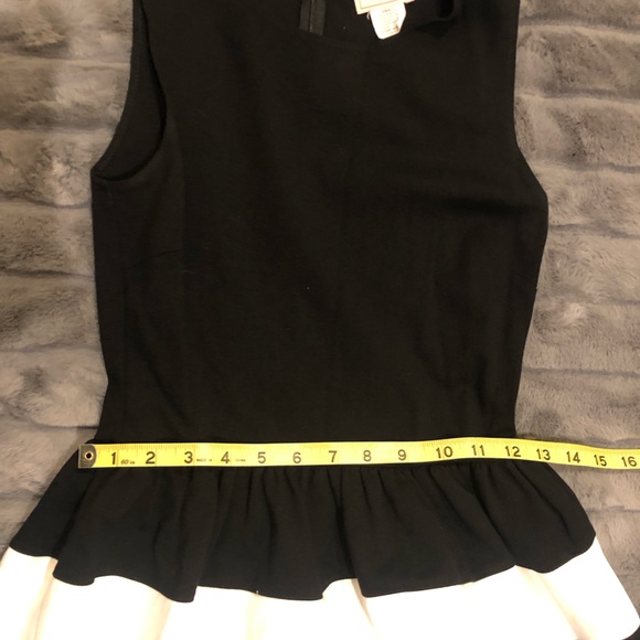 LOVE ADY womens small dress Black white stripes teacup sleeveless fit flare tank - Picture 12 of 13